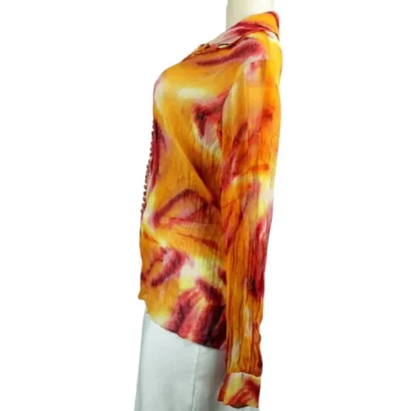 CHRISTIAN DIOR Abstract Sheer Blouse - Picture 3 of 5